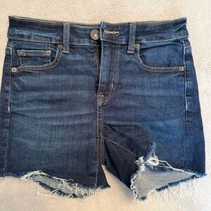 American Eagle Outfitters Distressed Blue Cropped Jeans